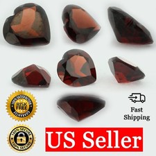 Loose Heart Shape Cut Genuine Natural Garnet Stone Single Almandine Birthstone