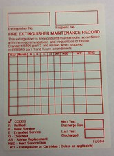 PLAIN FIRE EXTINGUISHER PRINTED MAINTENANCE ENGINEER PAPER LABELS COMPLIANT