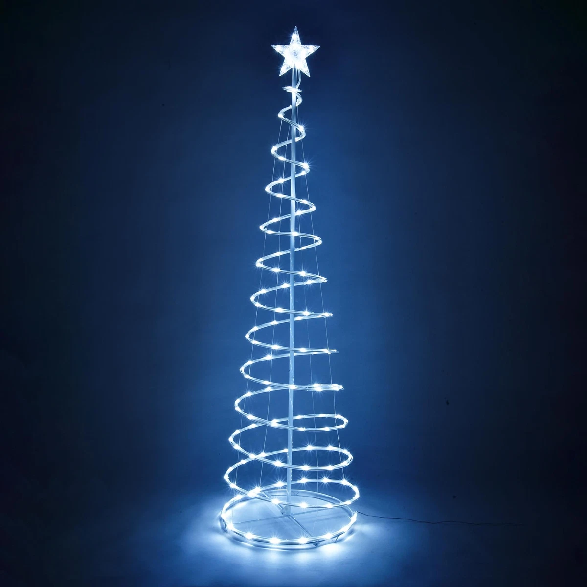 6 FT Christmas LED Spiral Tree Light Cool White Xmas Holiday New