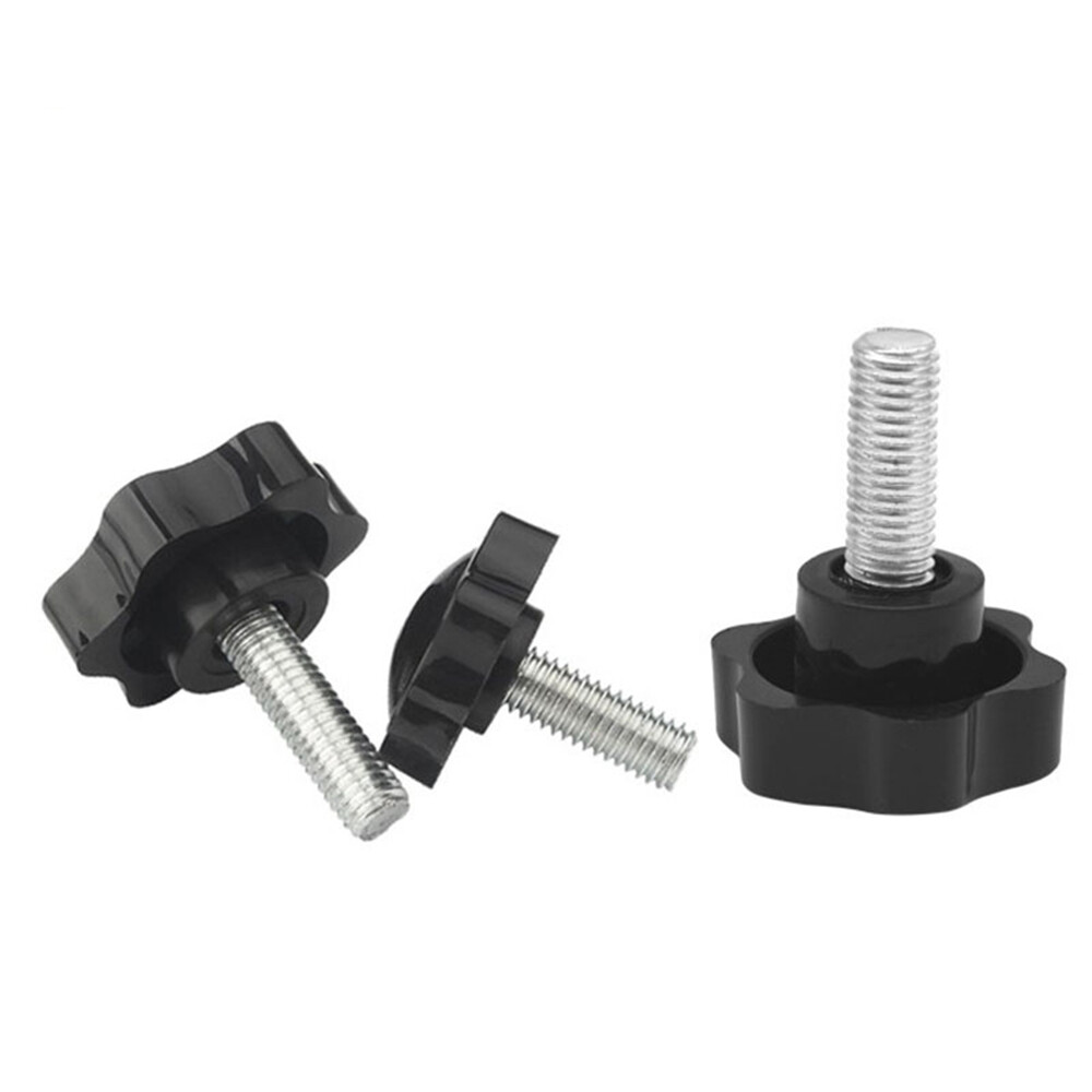 M4 M5 M6 M8 M10 Thumb Screws Hand Knob Bolts Black Plastic Hexalobular