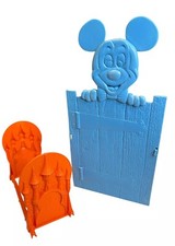 Vintage Disney Castle Mickey Bookends Book Holder by Xerox Corp 1977 Plastic