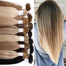 Keratin Flat U Tip Hair Extensions 100 Real Remy Human Hair THICK 200Strands US
