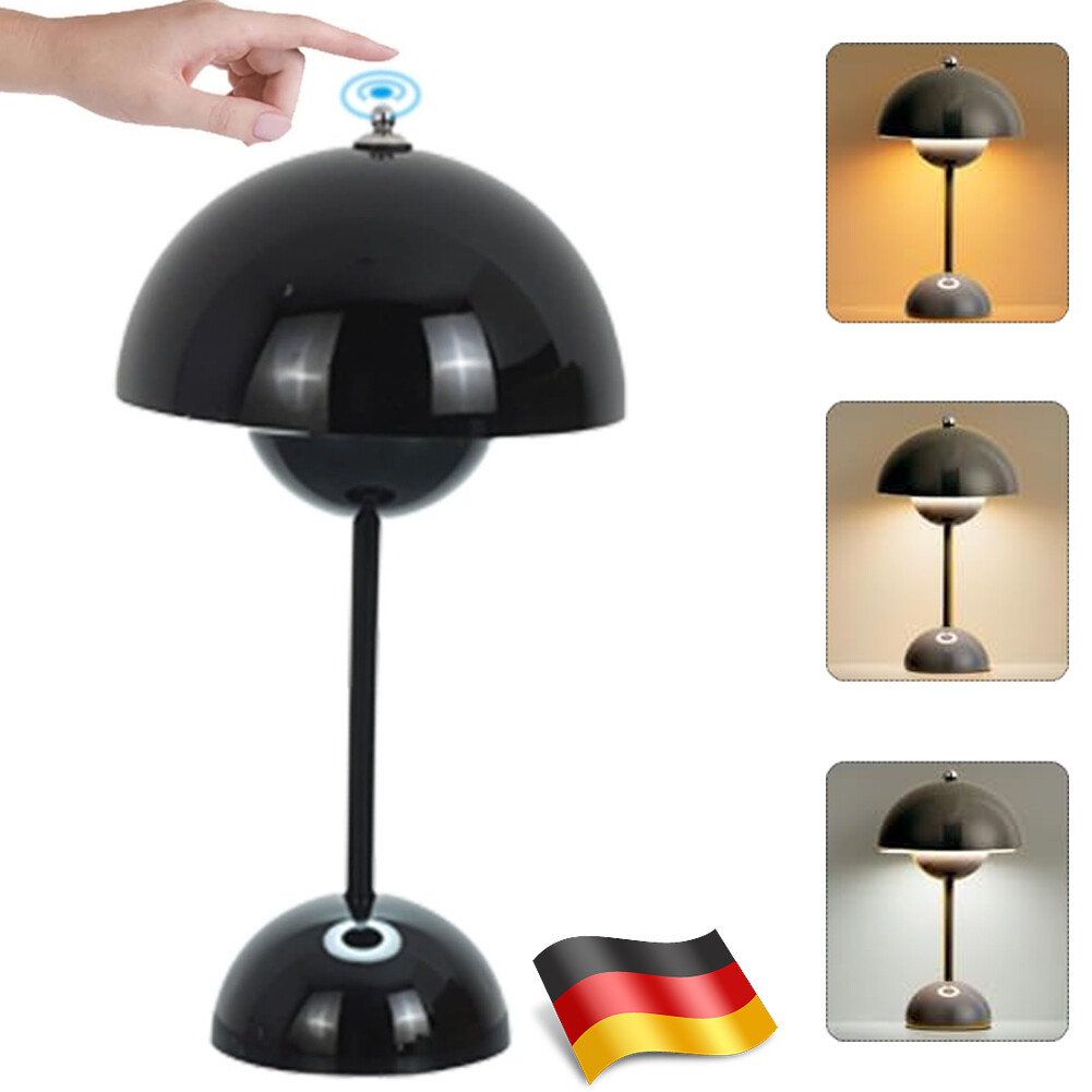 LED Flowerpot Tischlampe Akku Pilz Lampe Modern Lampe Touch Dimmbar Tischleuchte