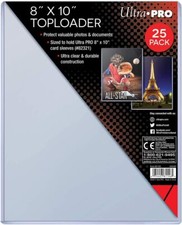 Ultra Pro 8 X 10 Clear Toploader 8-Inches x 10-Inches 25-Count Top Loader