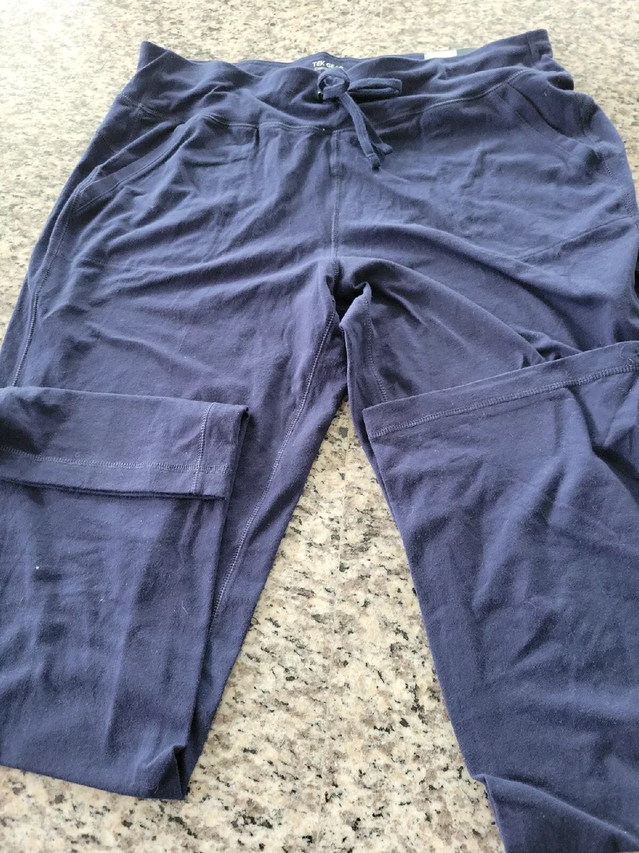 TEK GEAR Women's Blue Mid-Rise Pull-On Athletic Pants Straight XL TEK GEAR Women's Blue Mid-Rise Pull-On Athletic Pants Straight XL