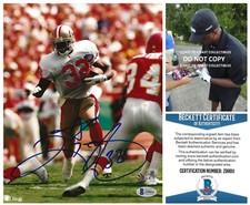 Ricky Watters signed San Francisco 49ers football 8x10 photo Beckett COA proof