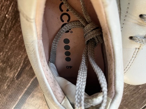 ECCO HYDROMAX GOLF SHOES WITH SPIKES WHITE PINK WOMENS SIZE 40 EXCELLENT - 第 9/10 張圖片