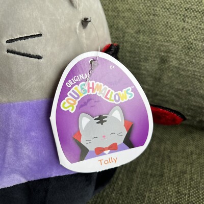 Squishmallow Official Kellytoy Halloween Plush - Tally Vampire Cat 5 Inch Soft Stuffed Animal