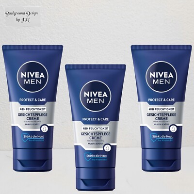 3x 75ml Nivea Men Protect & Care Gesichtspflege Creme Pflegt & schützt ihre Haut