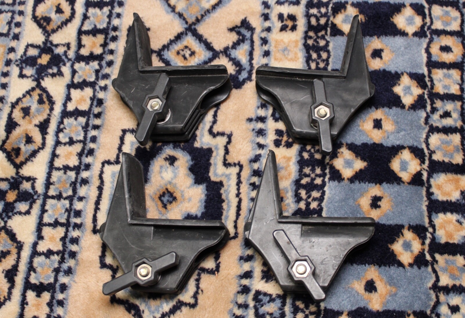 Set of 4 Yakima Load Stops Gunwale Brackets for Round Bars , Canoe eBay