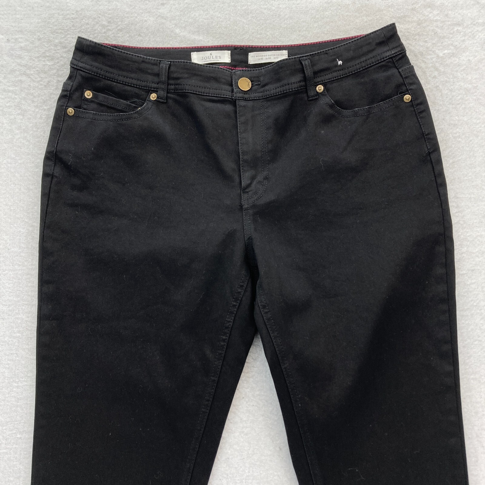 JOULES Jeans Women's 12 The Monroe Super Skinny Black Stretch Denim Mid Rise NWT eBay