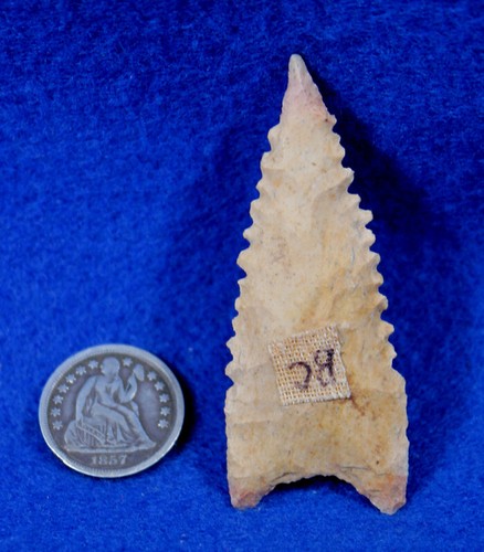 Punta de flecha artefacto prehistórico auténtico Dalton Classic Point nativo indio - Imagen 5 de 8