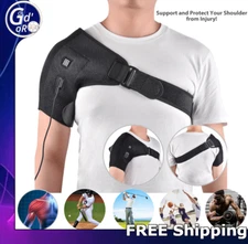 Electric Shoulder Heated Pad Warmer Heating Therapy Wrap Brace Arthritis Relief
