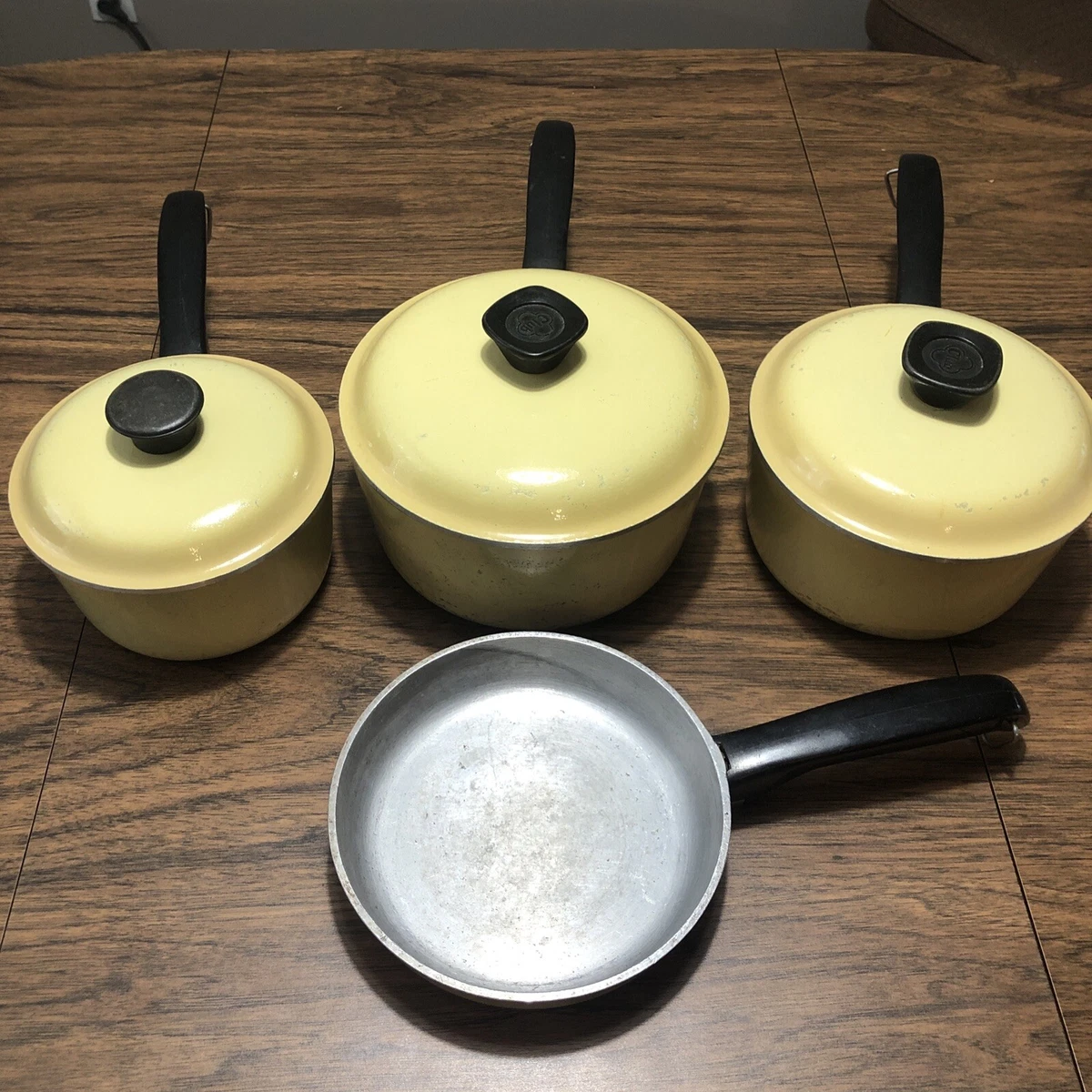 Piece Vintage Club Aluminum Yellow Cookware Mysite, 42 OFF
