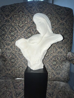 Hand crafted Durastone sculpture by Austin Prod Inc ''First Moments'' David Fisher