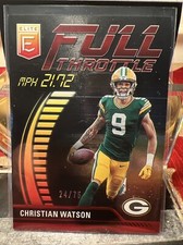 2023 panini donruss elite CHRISTIAN WATSON full throttle /75. Packers #FT-CW