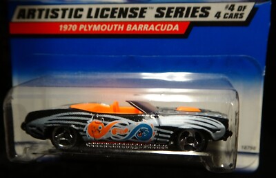 Hot Wheels - 1970 Plymouth Barracuda #732 Artistic License Series 4/4 Black 1997