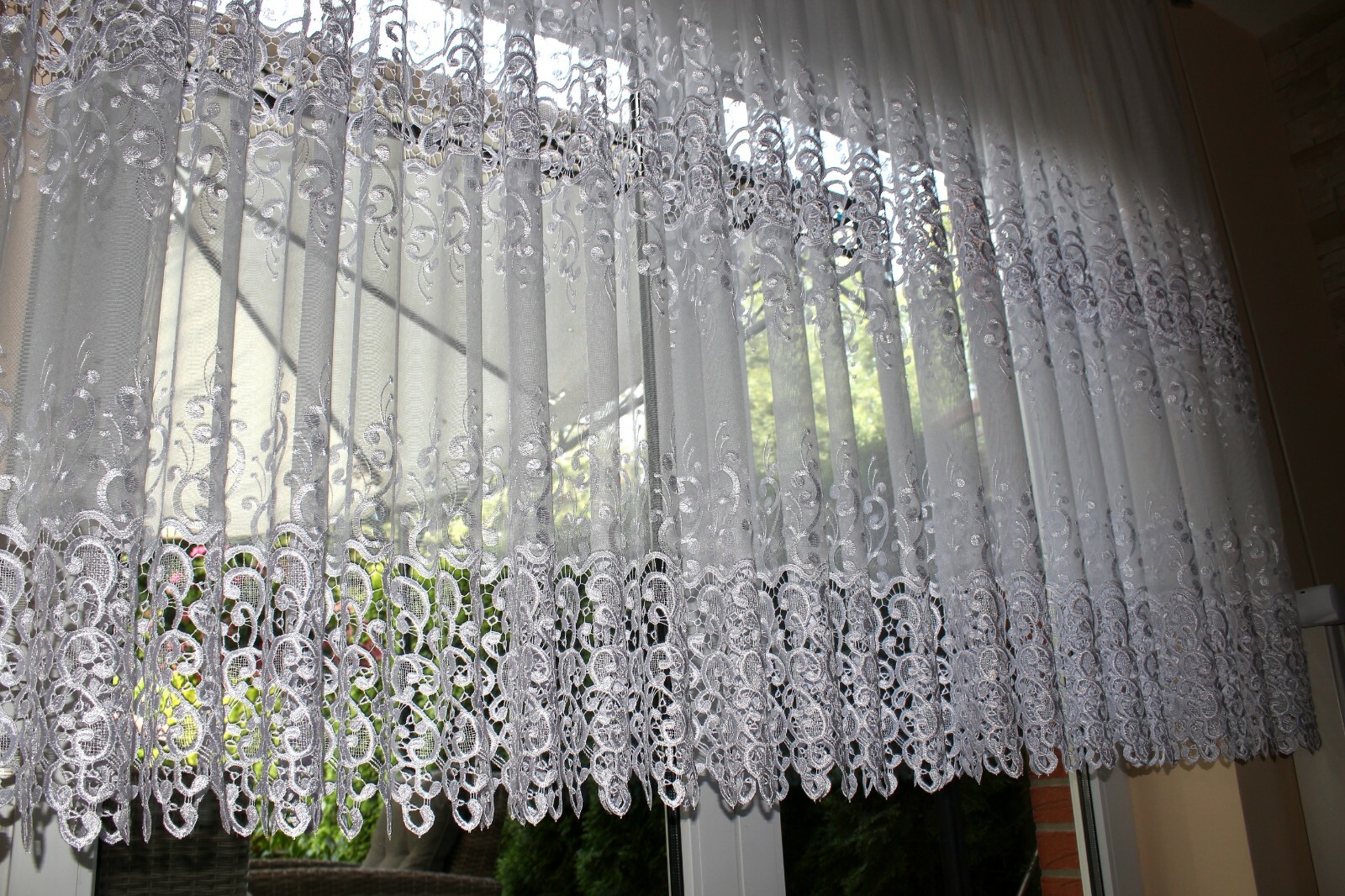 Hochwertige Gardine Marquisette, Plauener Spitze, Höhe bis 1,70m , nach
