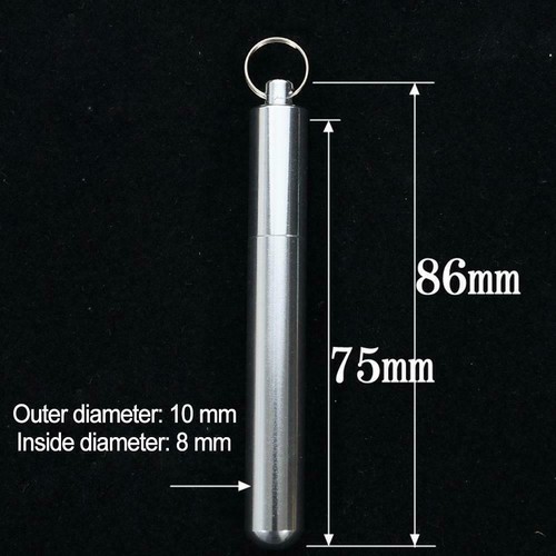 Pocket Toothpick Holder Waterproof Useful Alloy Box Keychain Metal Pill Nice - Picture 6 of 9