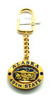 Vtg. NOS Alaska "The Great Land 49th State" Dog Sled Team Revolving Keychain — photo 2