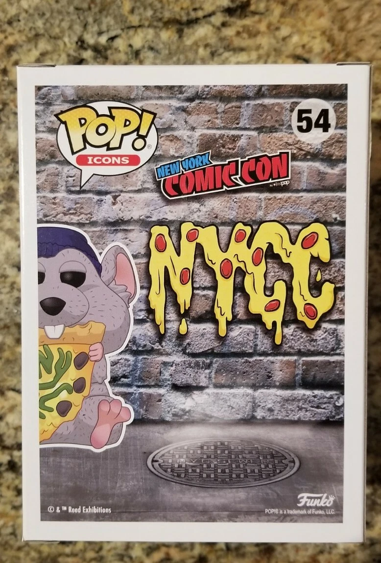 FUNKO POP NYCC 2020 PIZZA RAT WITH BLUE HAT 54 Shared Exclusive