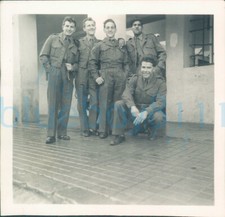 1950s British Soldier Photo of Soldiers at doorway barrack building  Libya 2.3