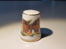 Porzellan Fingerhut Schmetterling Orange