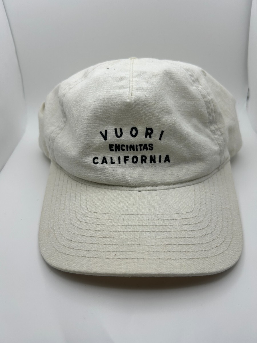 Vuori Hat Mens Snapback White Adjustable Hemp Cotton