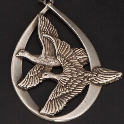 Wallace  Peace on Earth 1972 Sterling Silver Pendant Doves