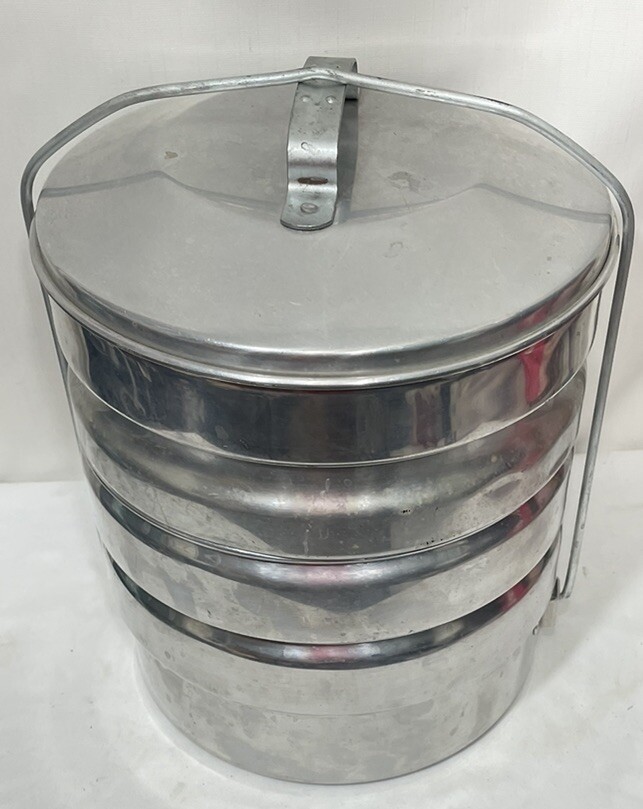 Regal ware Picnic Pack Stacking Aluminum Pans Camping Lunch 5 Tier