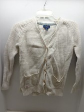 Girl's Ralph Lauren Polo, Medium 8-10, Cardigan Sweater, White
