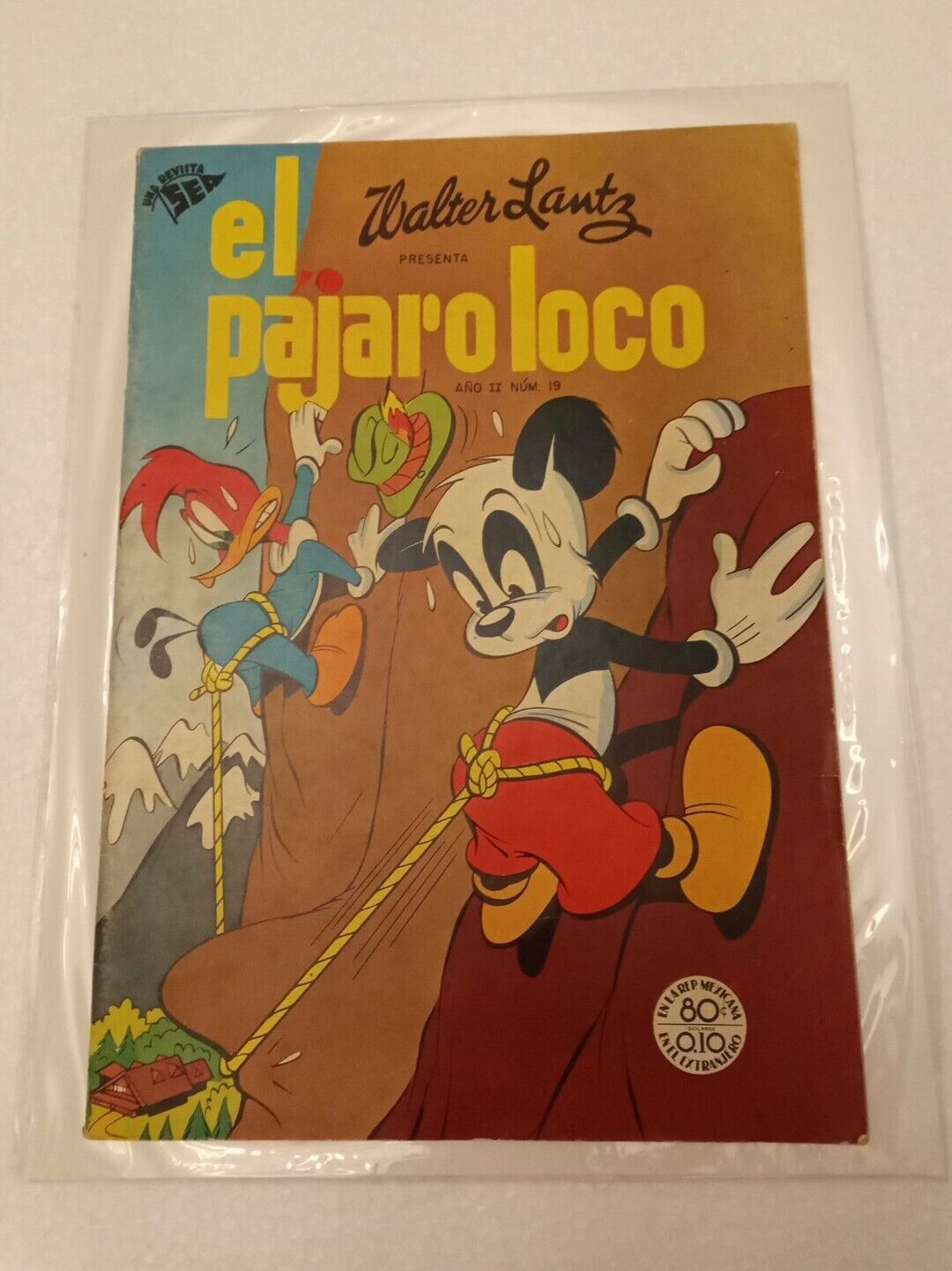 Novaro El Pajaro Loco #19 Comic 1952 Woody Woodpecker Andy Panda Mexican Spanish