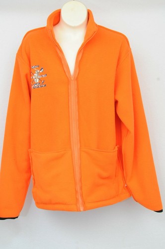 Vintage Ralph Lauren Polo Sport Orange Full Zip Fleece Jacket Womens L Casual - Picture 5 of 7