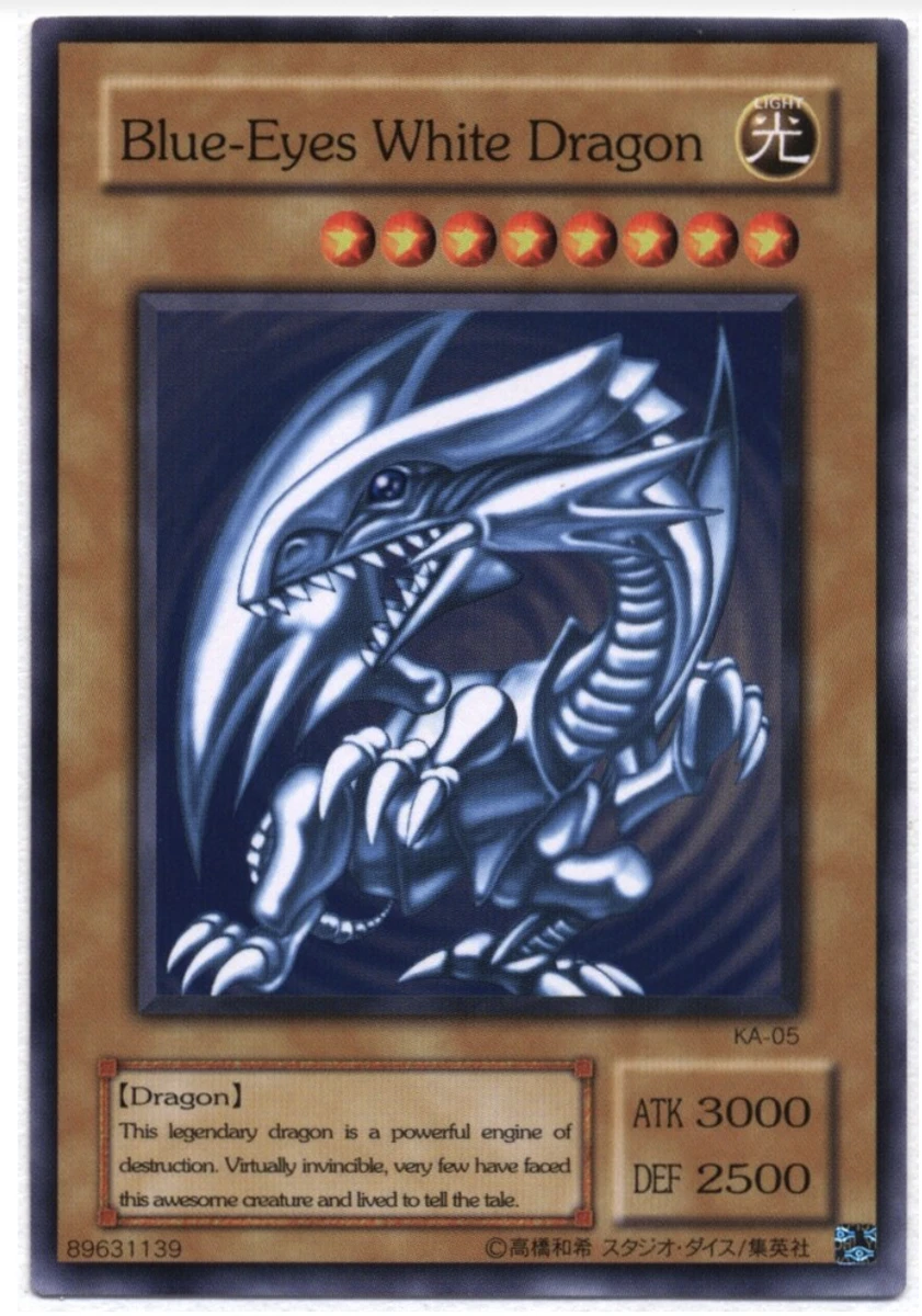 Yugioh KA-05 Blue-Eyes White Dragon - Common - lightly played