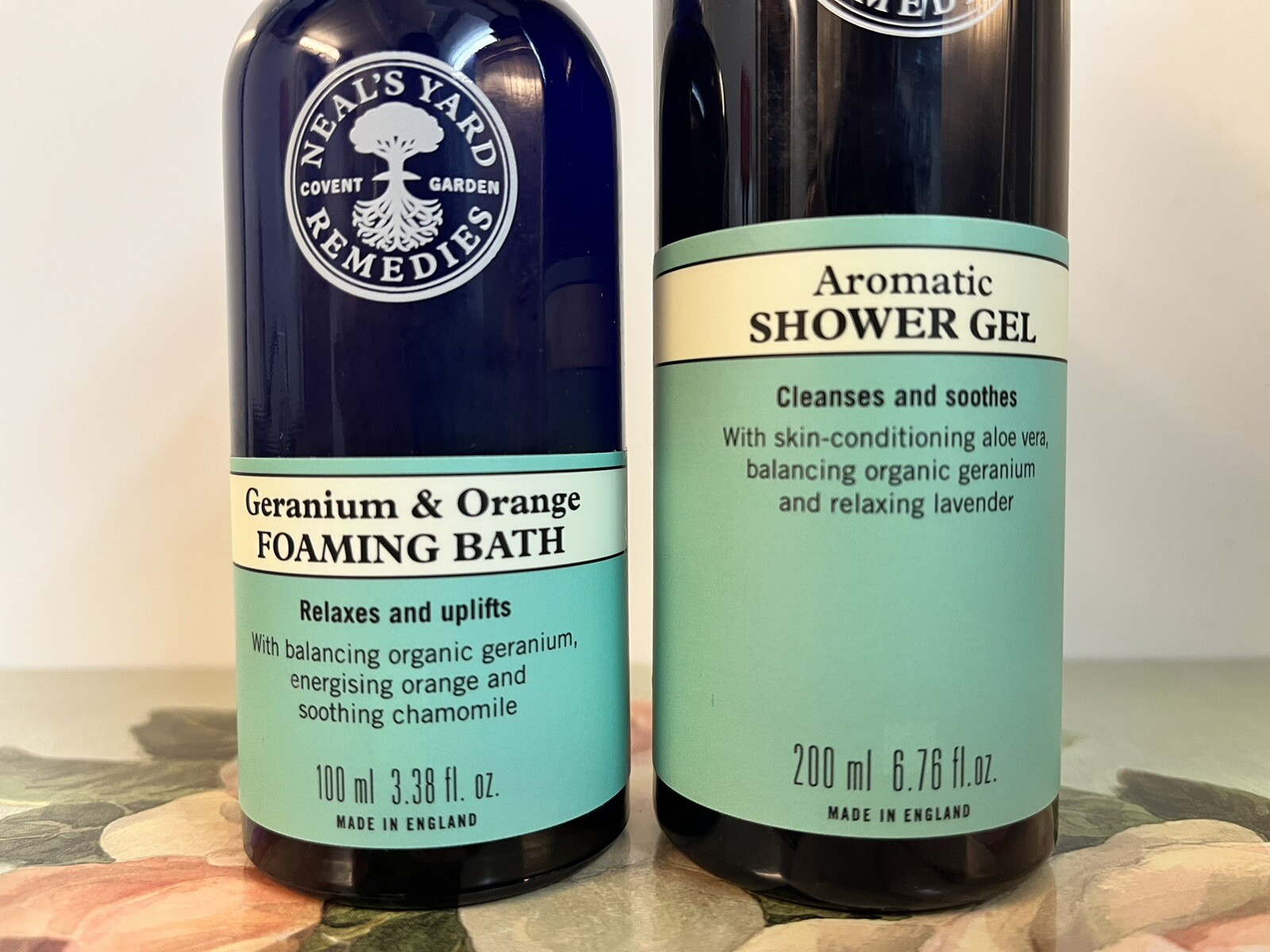 Neal's Yard Geranium & Orange Foaming Bath 100ml & Aromatic Shower Gel 200ml NEW eBay
