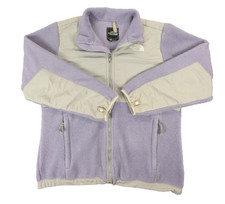 North Face Fleece Jacket XL Girls Purple Full Zip Polyester Rayon Outdoor