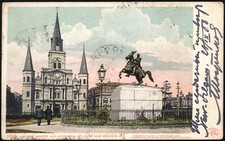 1908 UNITED STATES NEW ORLEANS Jackson Square and Cathedral St.Louis