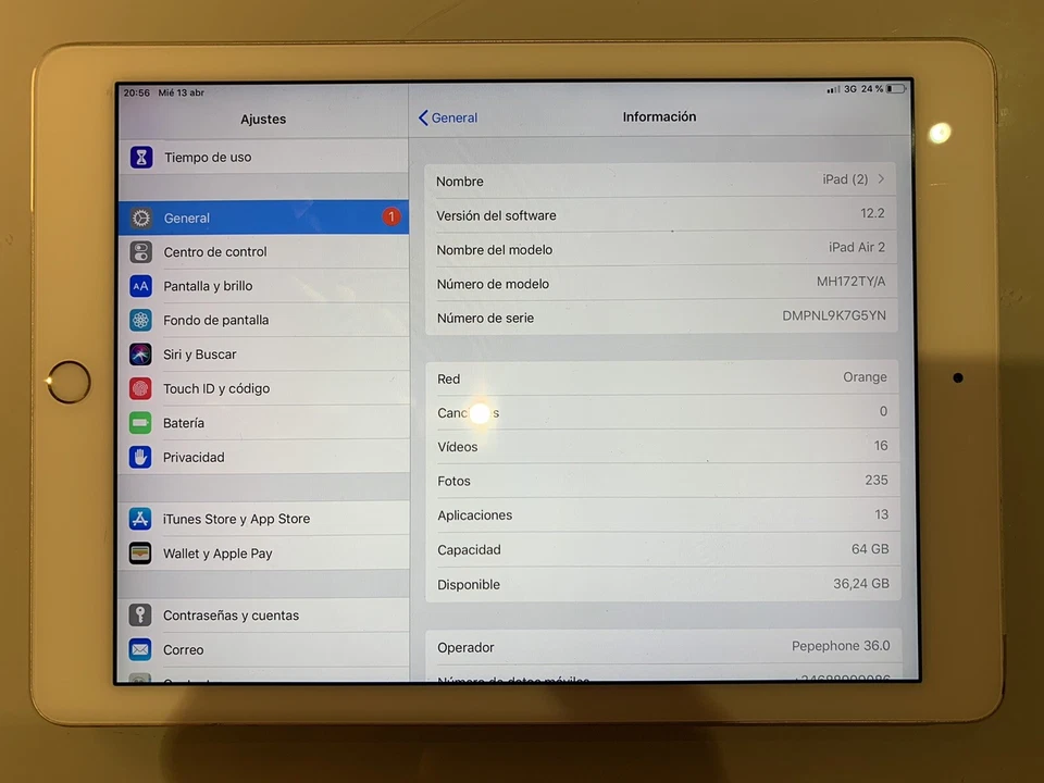 iPad Air 2 Wi-Fi + 4G Cellular 64 gb ORO GOLD - Imagen 4 de 4