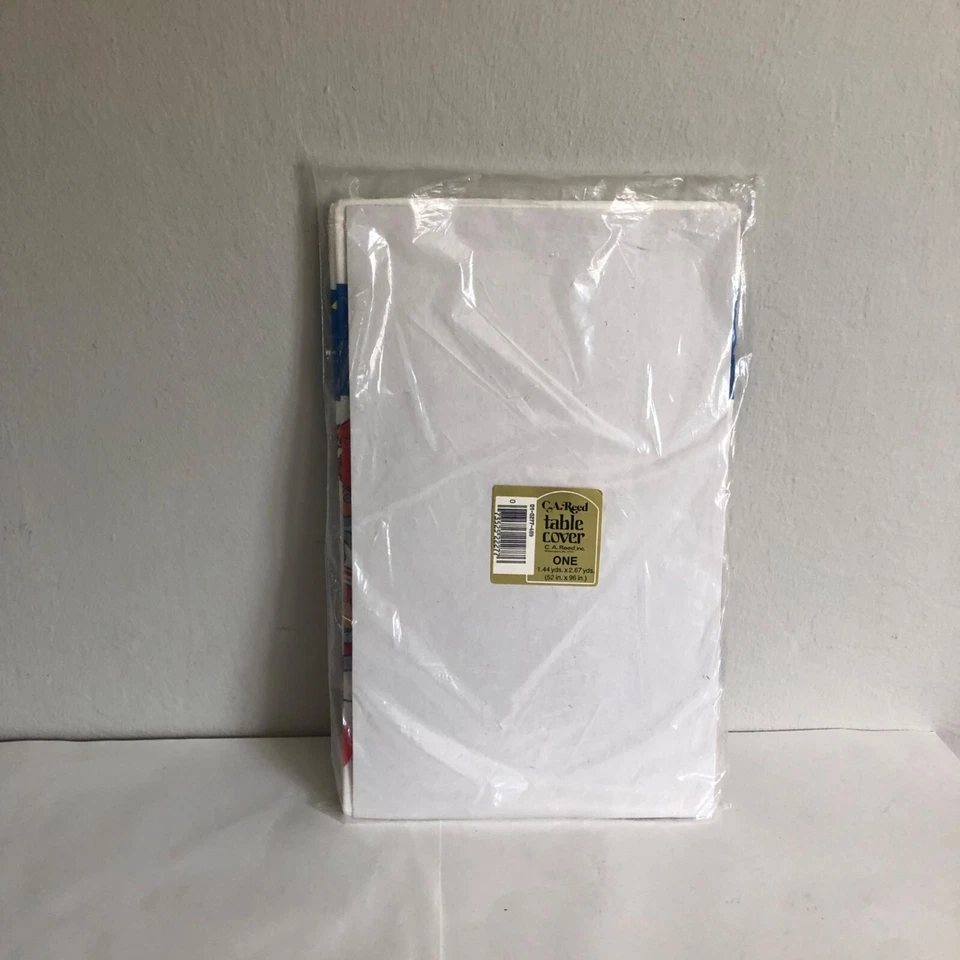 Mantel de papel payaso cumpleaños vintage C.A. Reed 52" x 96" años 70 nuevo en paquete Foto 4 de 4