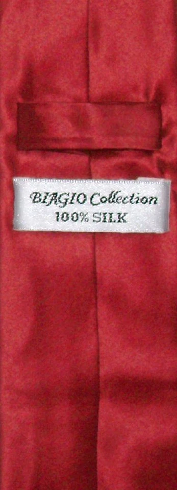 Corbata Biagio 100 % SEDA cuello estrecho ajustada color liso para hombre 2,5" corbata de cuello delgada Foto 2 de 2