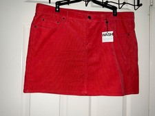 Corduroy Mini-Skirt Orange By GAP. Women s 32/14. With Tags