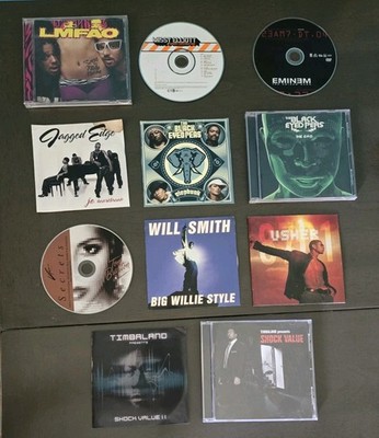 R&B Rap Hip Hop CD Lot Timbaland Usher Will Smith LMFAO Jagged Edge Eminem Missy