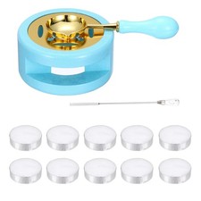 Wax Stamp Seal Kit Sealing Warmer Spoon Flat Stick Candle, Sky Blue