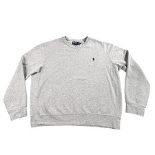 Vintage Polo Ralph Lauren Sweatshirt Mens XL Gray Crewneck Pullover Fleece 90s