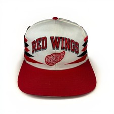 Vintage Red Wings Hat Logo Athletic Diamond Cut Hat Wool Blend NHL Cap DEADSTOCK
