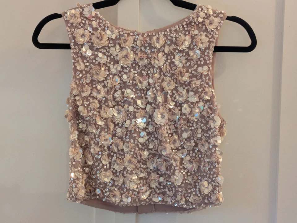 Coast Women's Sequin Gold Top UK Size 10 Party Occasion Xmas - Image 2 of 4