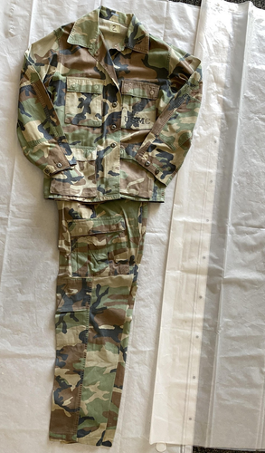 Ensemble veste et pantalon de combat tropical vintage Vietnam USMC uniforme jungle camouflage - Photo 13/21