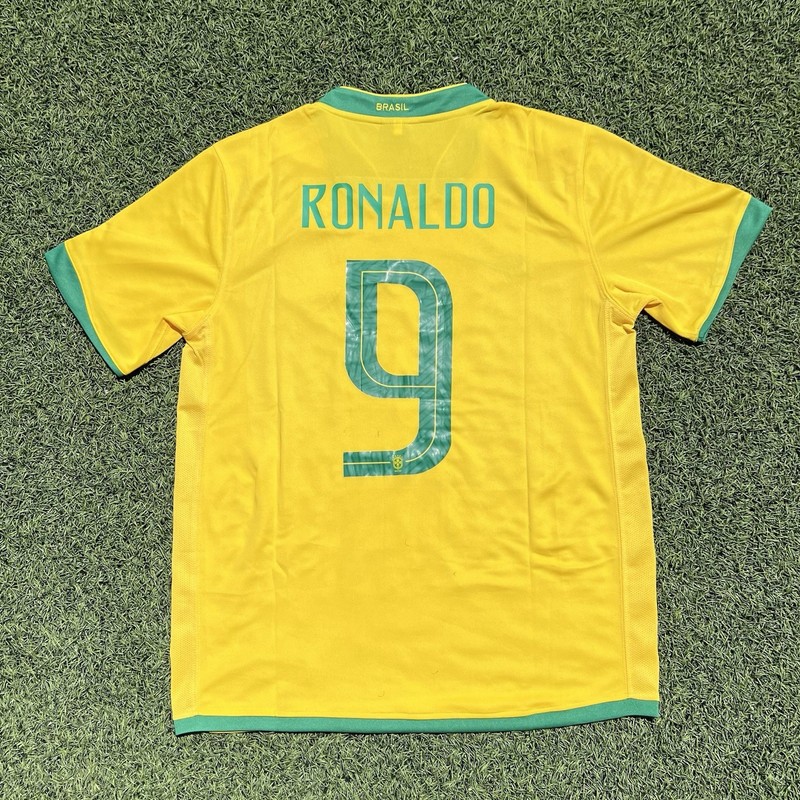 Brazil 2006 World Cup Home Ronaldo Nazario #9 Men’s M/S