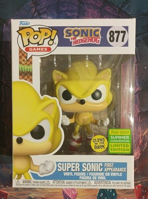 Super Sonic 877 Glow in the Dark 2022 Summer Convention Funko POP the Hedgehog