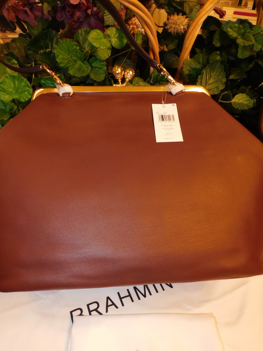 NWT COACH CBR51 LARGE OVERSIZED KISSLOCK SHOULDER CLUTCH BAG *FREE